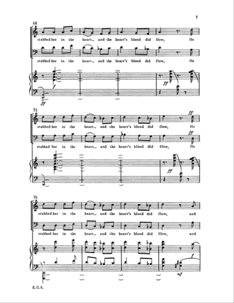 Two Ballads: 2. Pretty Polly 3-Part scores gallery preview page 10