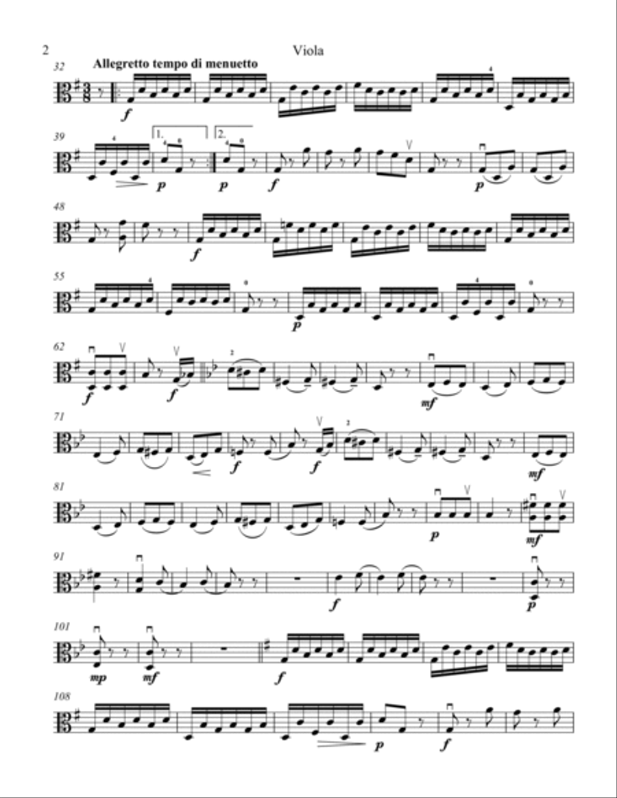 Sonatina Op. 20 #1 String Trio scores gallery preview page 2