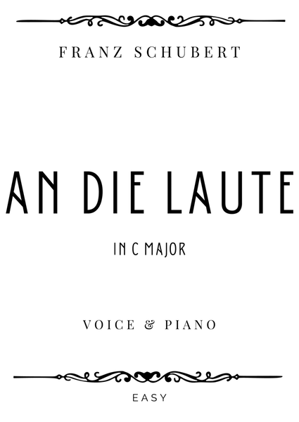Schubert - An Die Laute for Baritone Voice & Piano - Easy image number null
