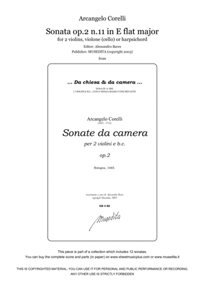 Corelli, Sonata op.2 n.11 in E flat major