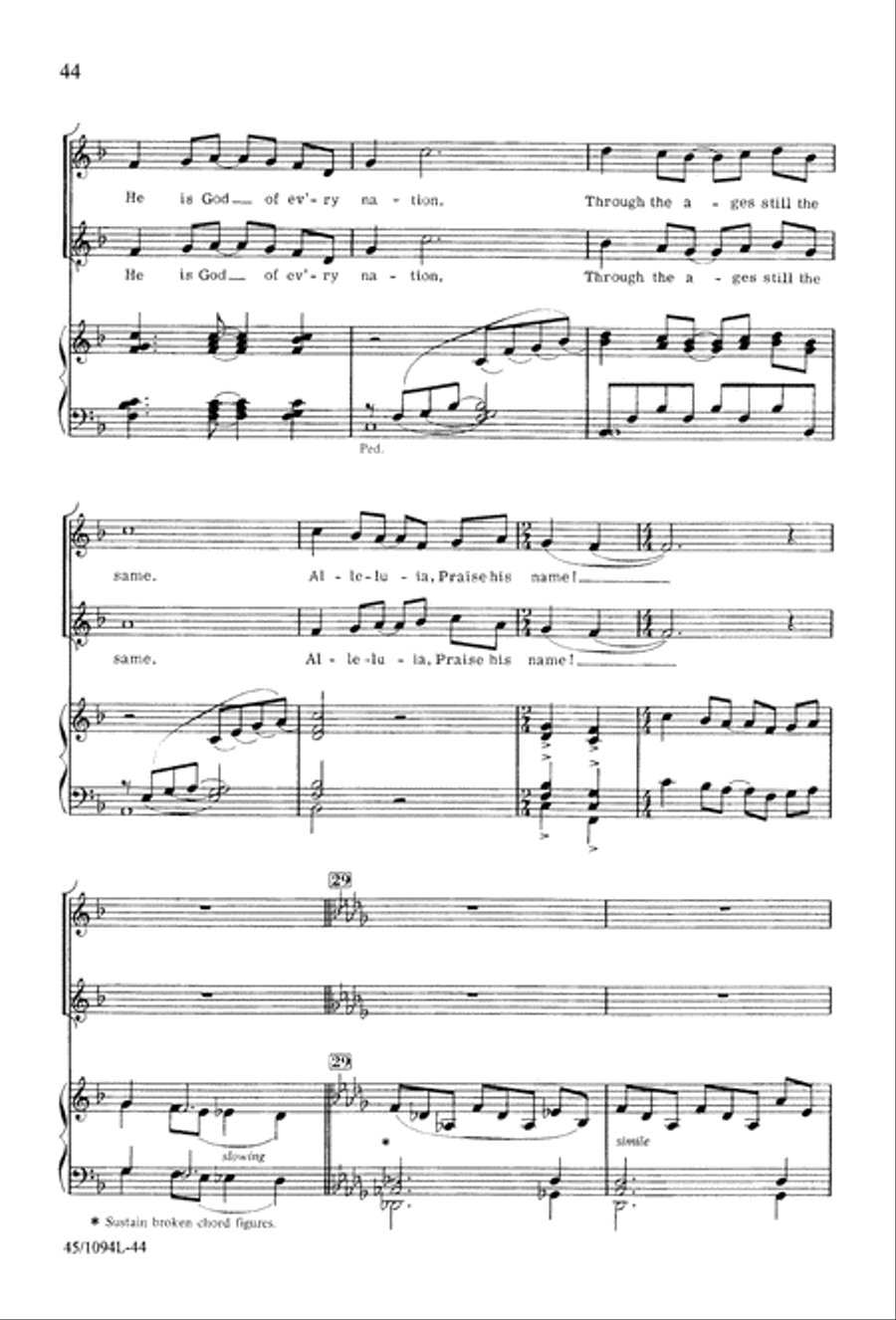 10 Anthems for about 10 Singers Unison Choir scores gallery preview page 45