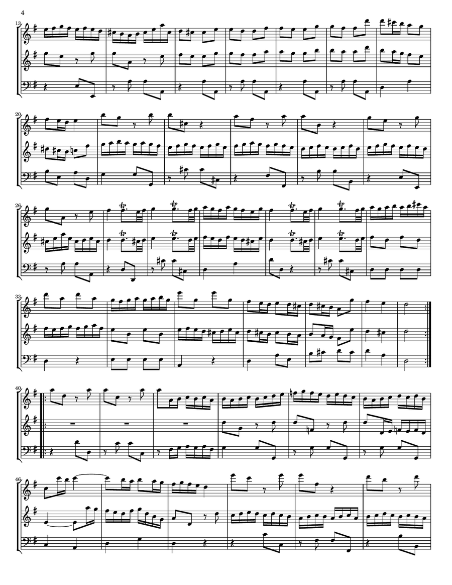 Heinichen Trio Sonata in G Major, S. 243 Heinichen Trio Sonata in G Major, S. 243 Small Ensemble scores gallery preview page 4