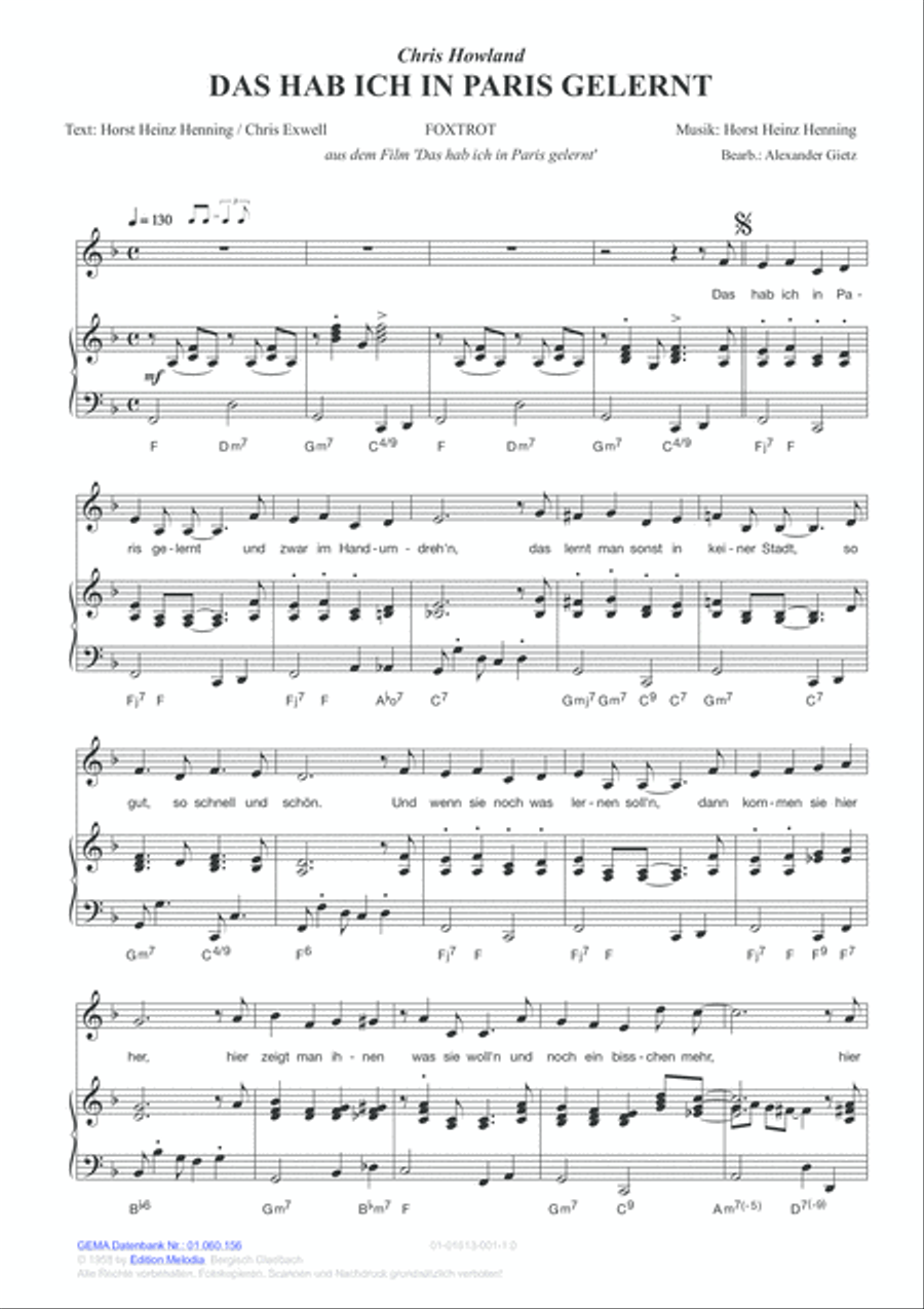 Das hab ich in Paris gelernt Voice scores gallery preview page 2