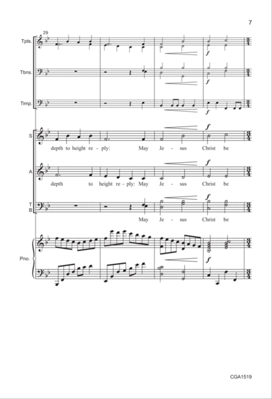 When Morning Gilds the Skies 4-Part scores gallery preview page 7