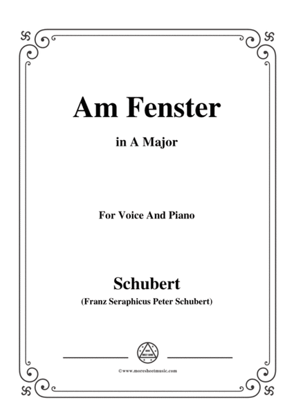 Schubert-Am Fenster,Op.105 No.3,in A Major,for Voice&Piano image number null