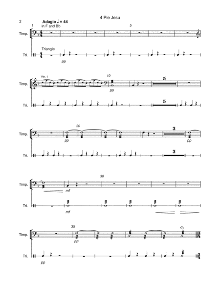 Requiem (Faure) - percussion parts only