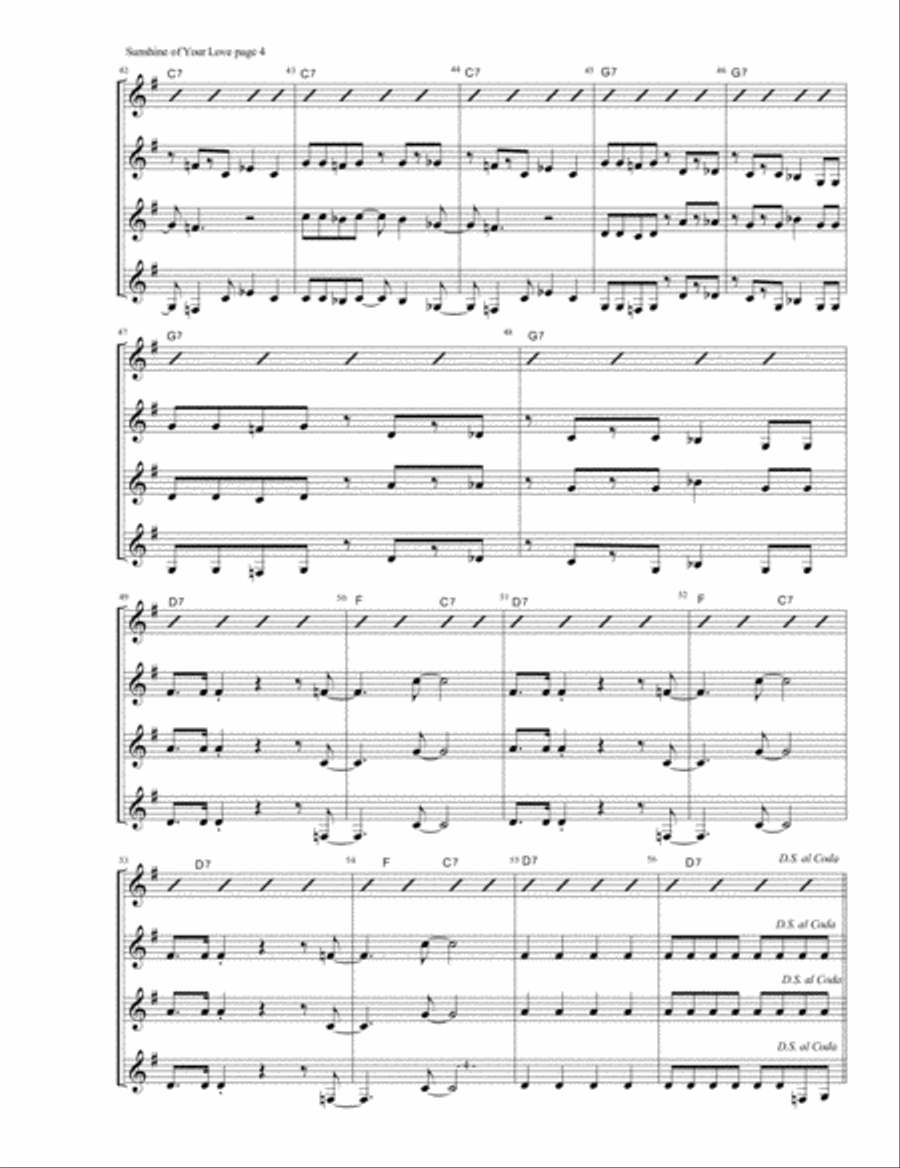 Sunshine Of Your Love Guitar scores gallery preview page 4