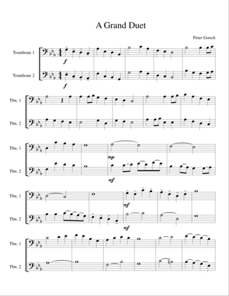 A Grand Duet A Grand Duet Trombone Duet scores gallery preview page 1