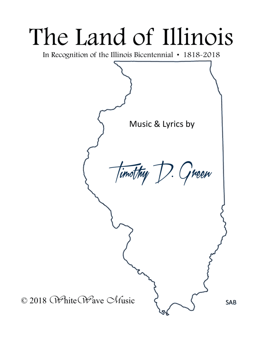 The Land of Illinois (SAB) 3-Part scores gallery preview page 1