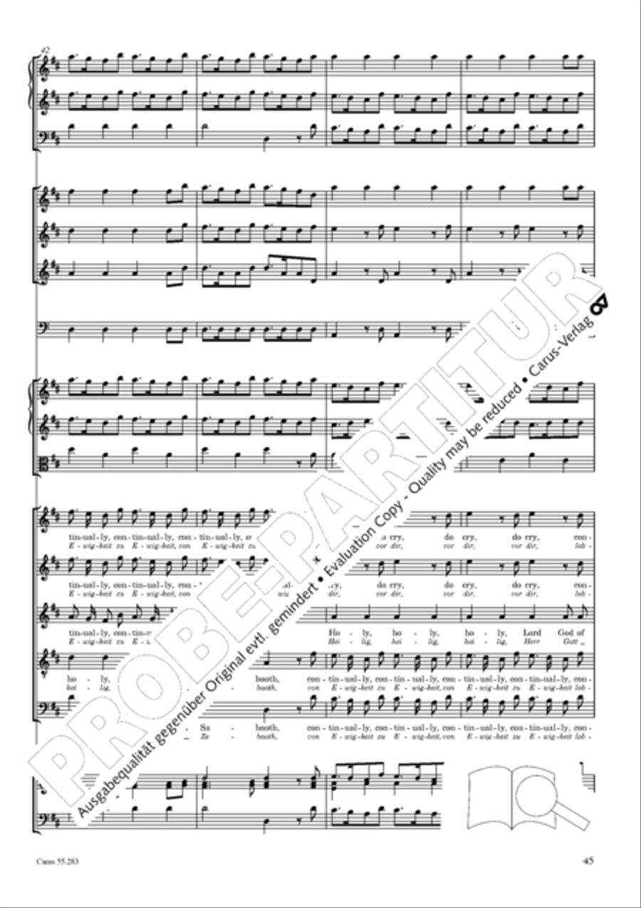 Te Deum for the Victory of Dettingen SSATB scores gallery preview page 62