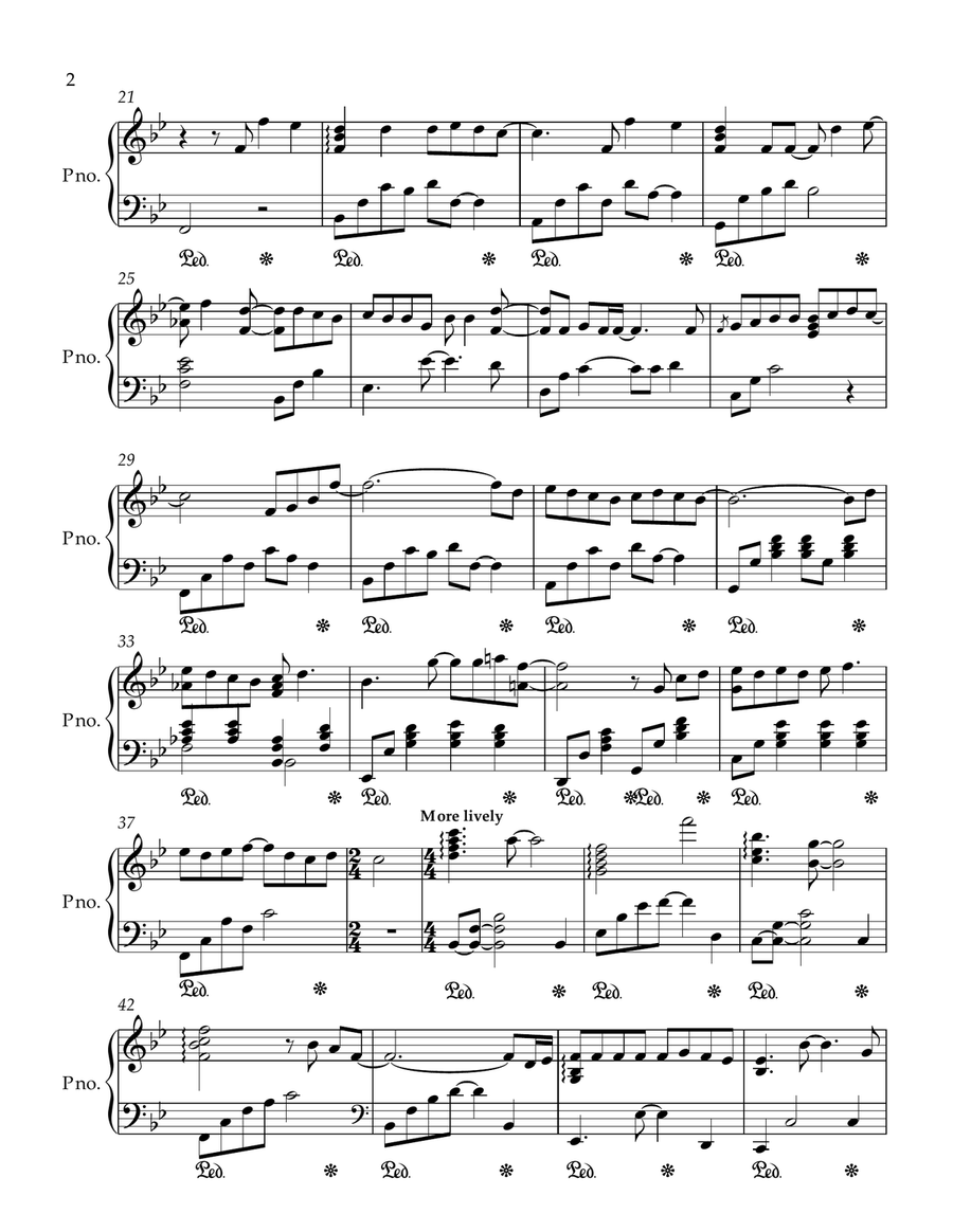 UWMA OST I Found You Piano Arrangement Piano, Vocal, Guitar scores gallery preview page 2