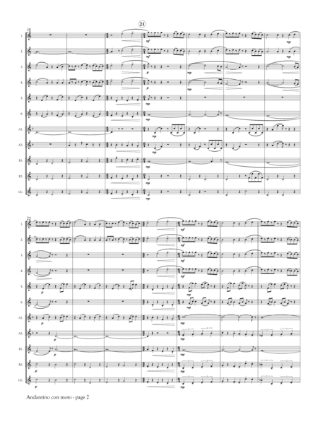 Andantino con moto from Symphony No. 3 for Flute Choir
