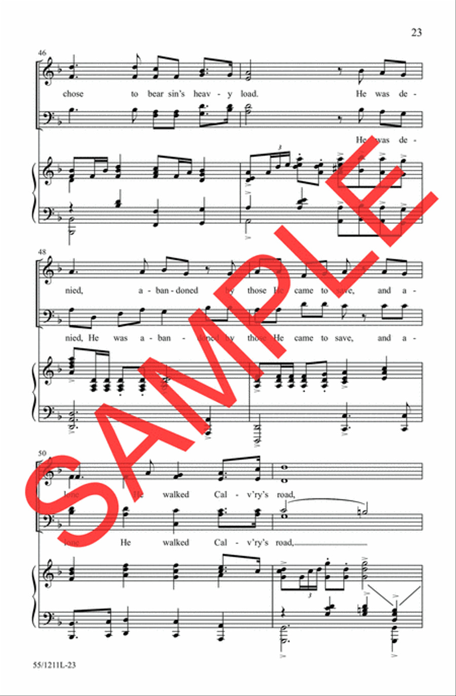 Not My Will, But Yours 4-Part scores gallery preview page 16