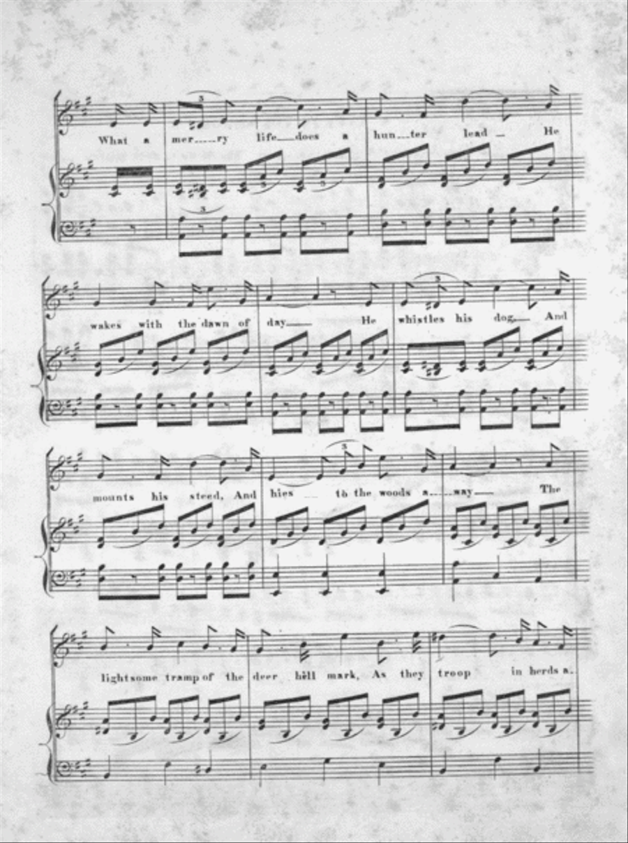 A Life in the Woods. A Hunting Song Voice scores gallery preview page 3