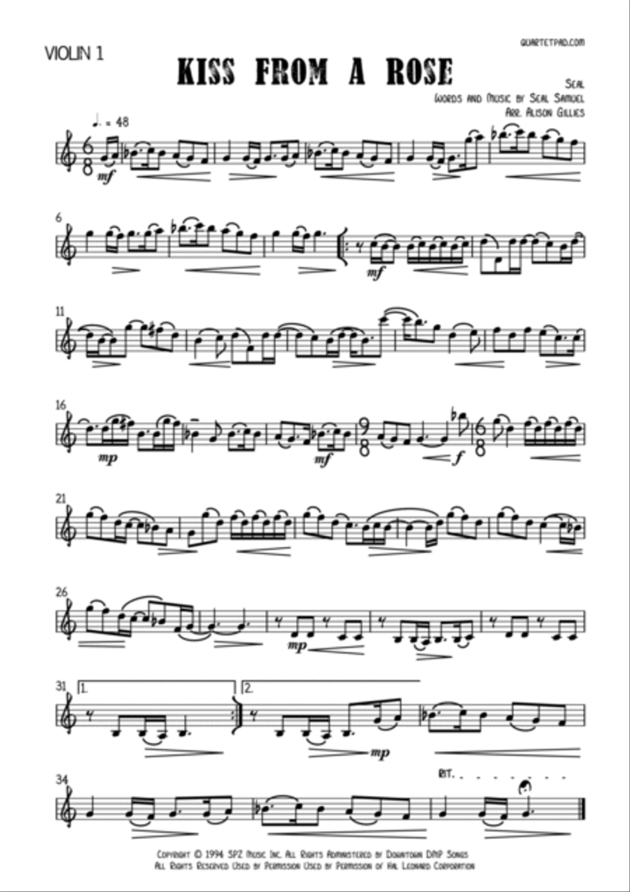 Kiss From A Rose String Trio scores gallery preview page 4