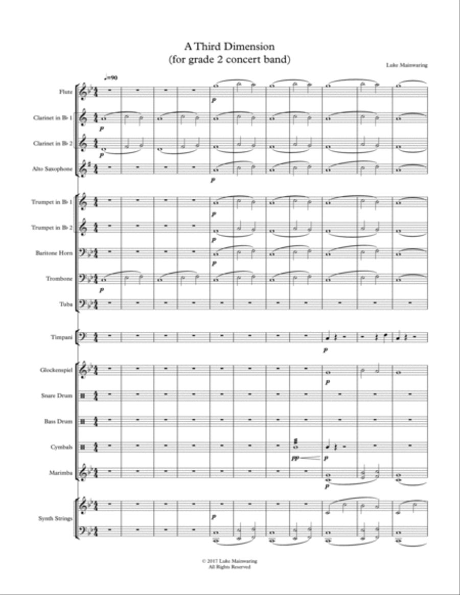 A Third Dimension Large Ensemble scores gallery preview page 1