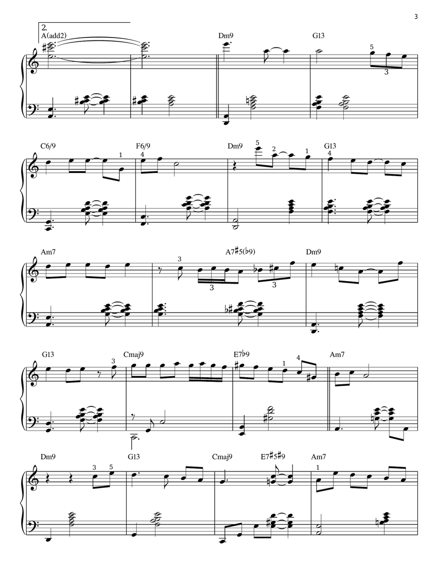 Killing Me Softly With His Song [Jazz version] (arr. Brent Edstrom) Piano Solo scores gallery preview page 3