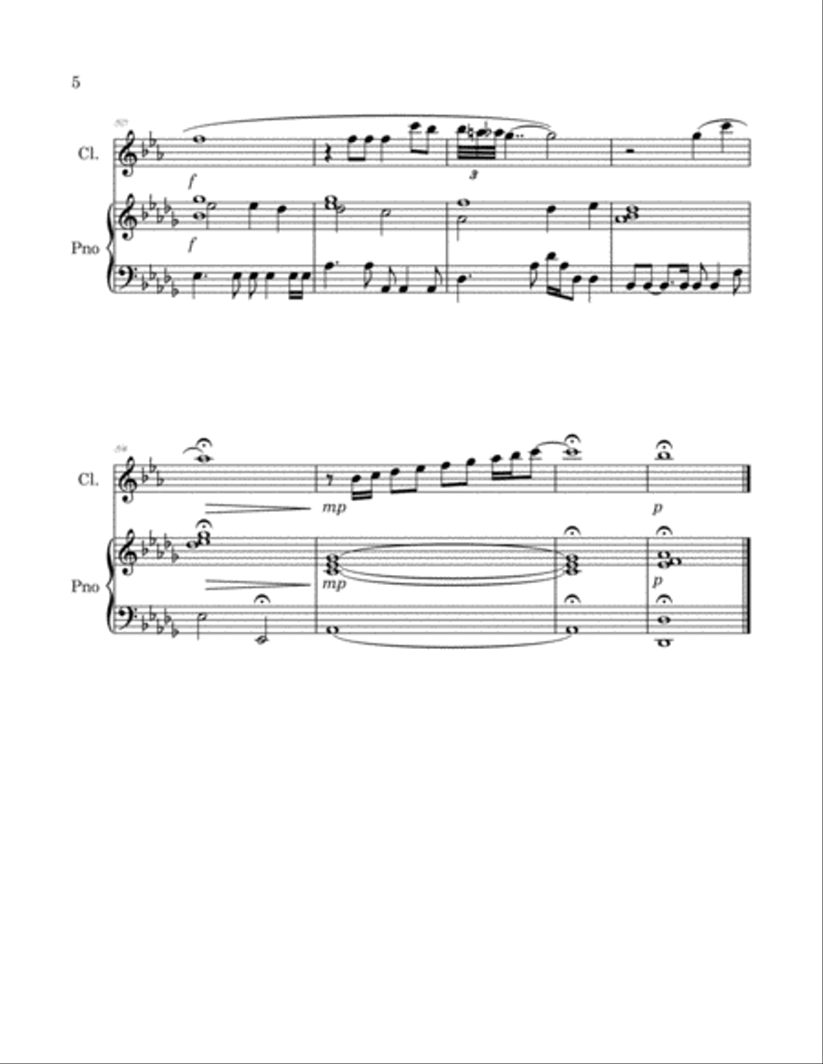 Aria Clarinet Solo scores gallery preview page 6