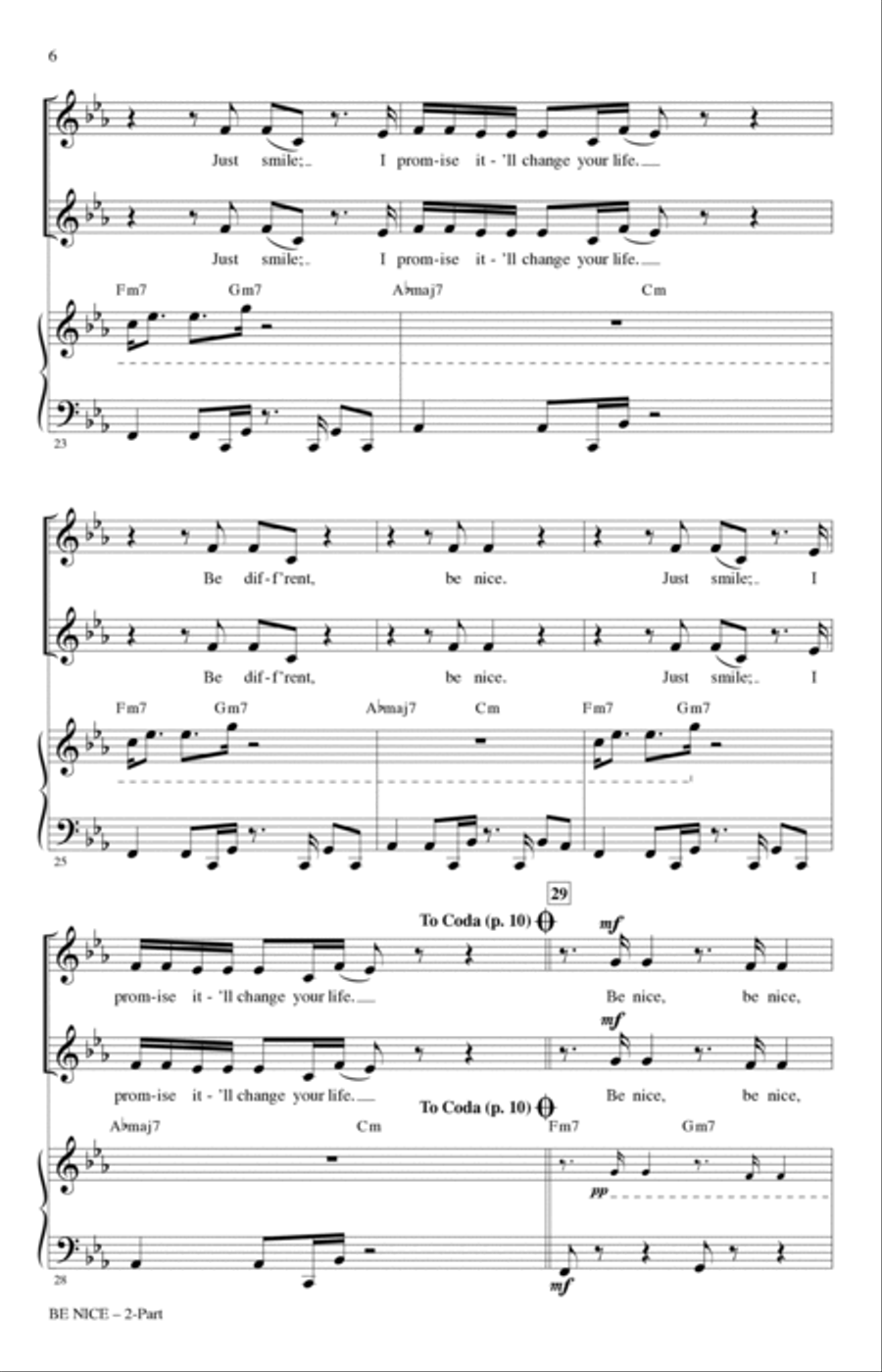 Be Nice (feat. Snoop Dogg) (arr. Alan Billingsley) 2-Part scores gallery preview page 5
