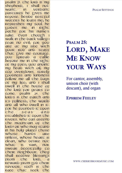 Psalm 25: Lord, Make Me Know your Ways