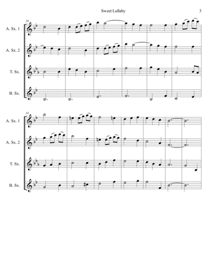 Sweet Lullaby (Score) image number null