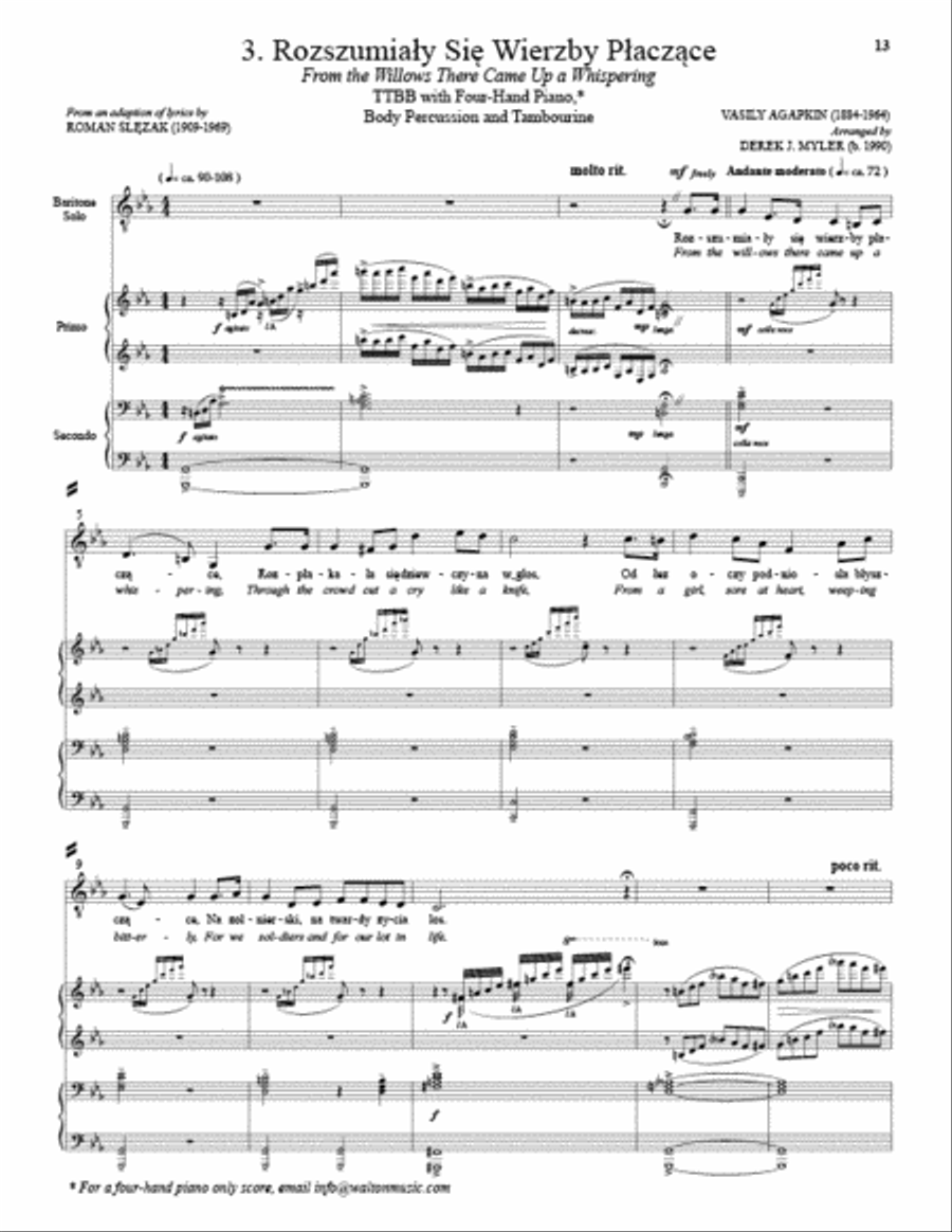 Three Polish War Songs (TTBB) TTBB scores gallery preview page 6