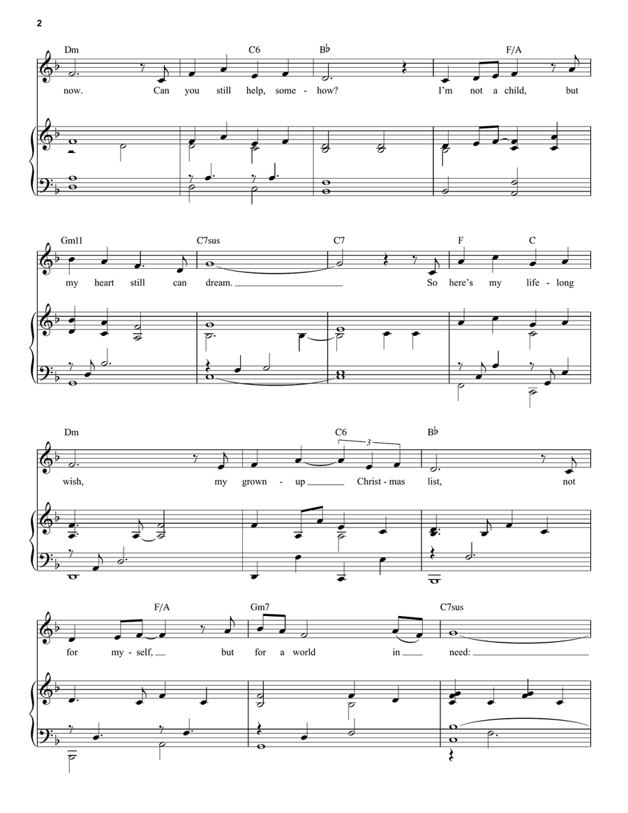 Grown-Up Christmas List Piano, Vocal scores gallery preview page 2