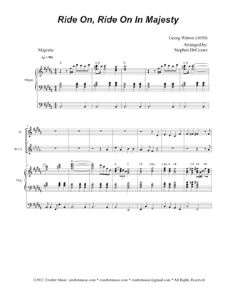 Book cover for Ride On, Ride On In Majesty (Duet for Flute and Bb-Clarinet)