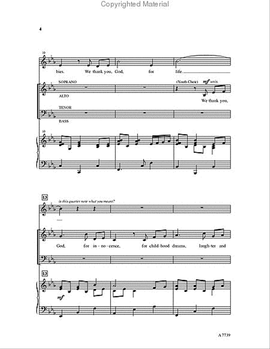 For All of Life 4-Part scores gallery preview page 3