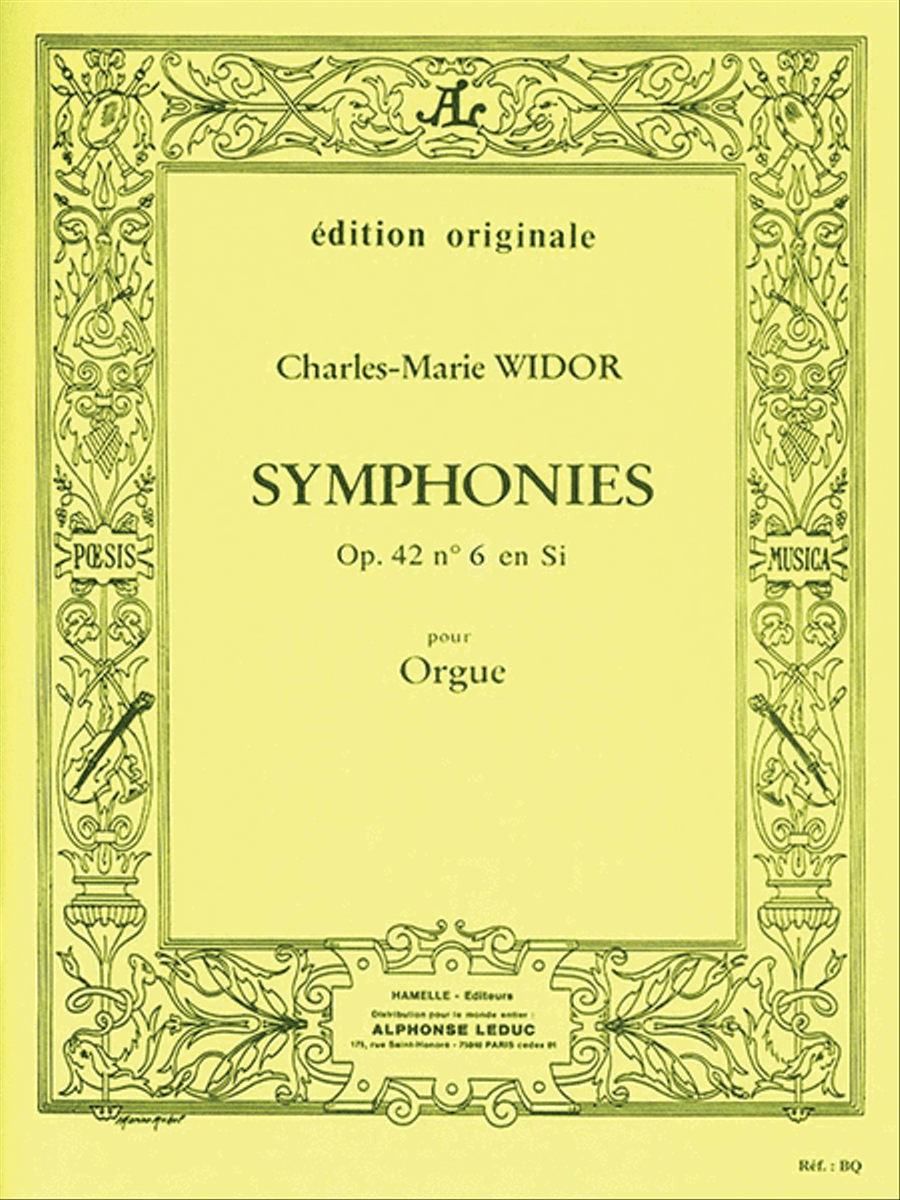 Widor Symphonie No6 Op42 Organ Book Organ scores gallery preview page 1