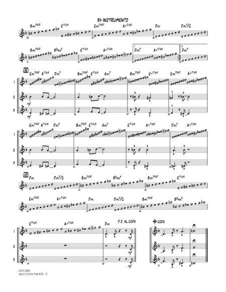 Jazz Combo Pak #35 (Cannonball Adderley) - Bb Instruments