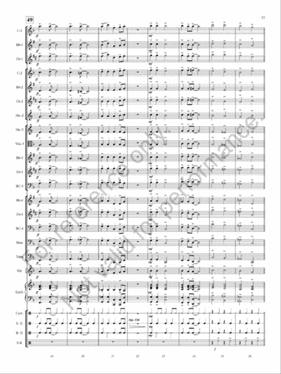 Jingle Jazz Concert Band scores gallery preview page 12