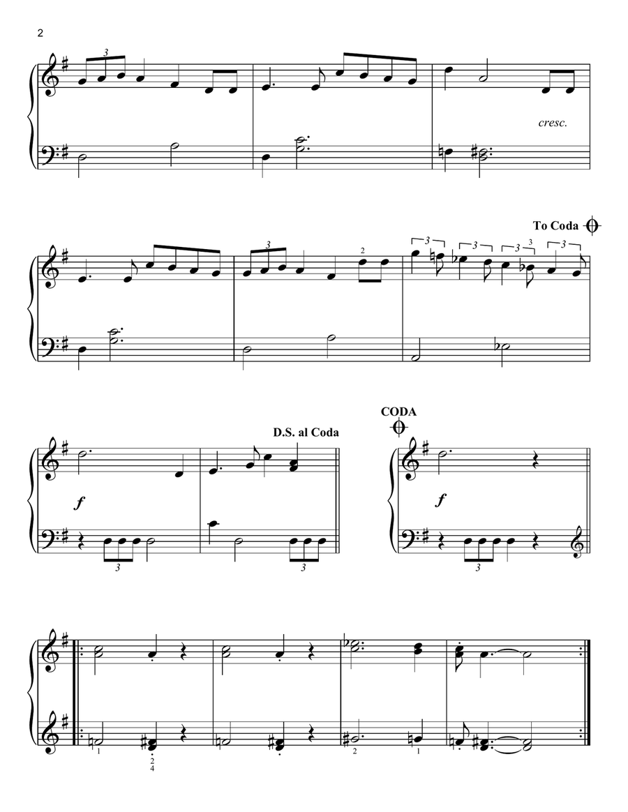 Star Wars (Main Theme) Easy Piano scores gallery preview page 2