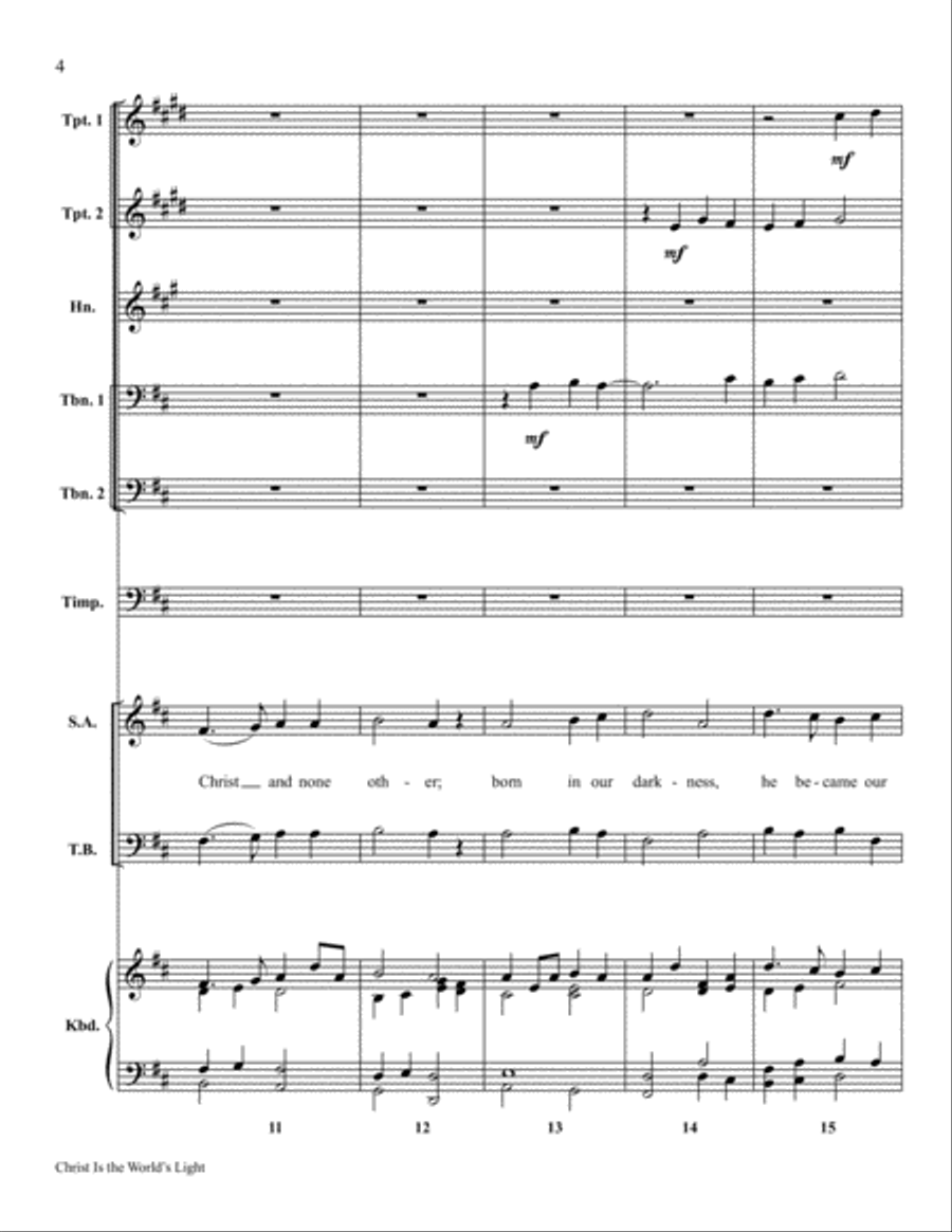 Christ Is the World's Light Choir scores gallery preview page 4