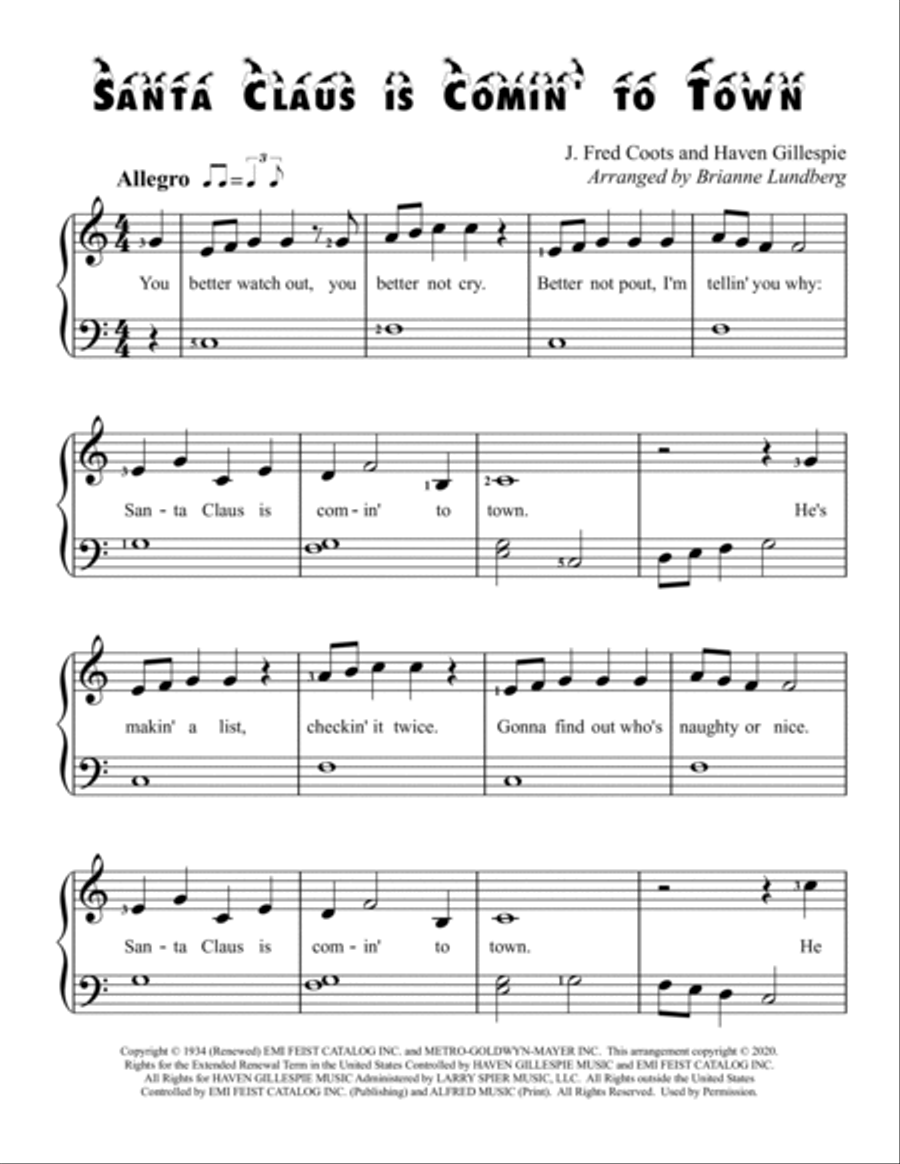 Santa Claus Is Comin' To Town Voice scores gallery preview page 2