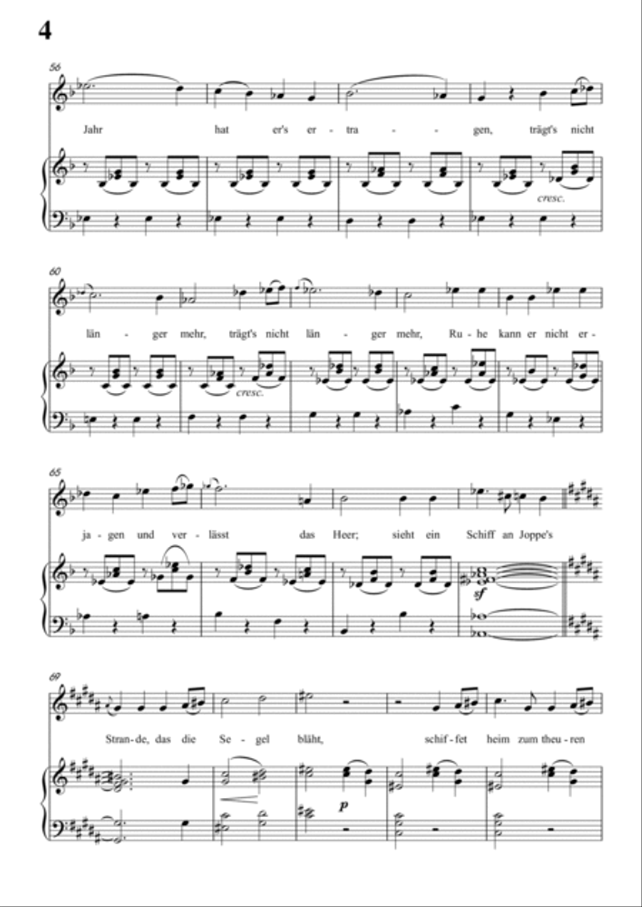Schubert-Ritter Toggenburg in F for Vocal and Piano Voice scores gallery preview page 5