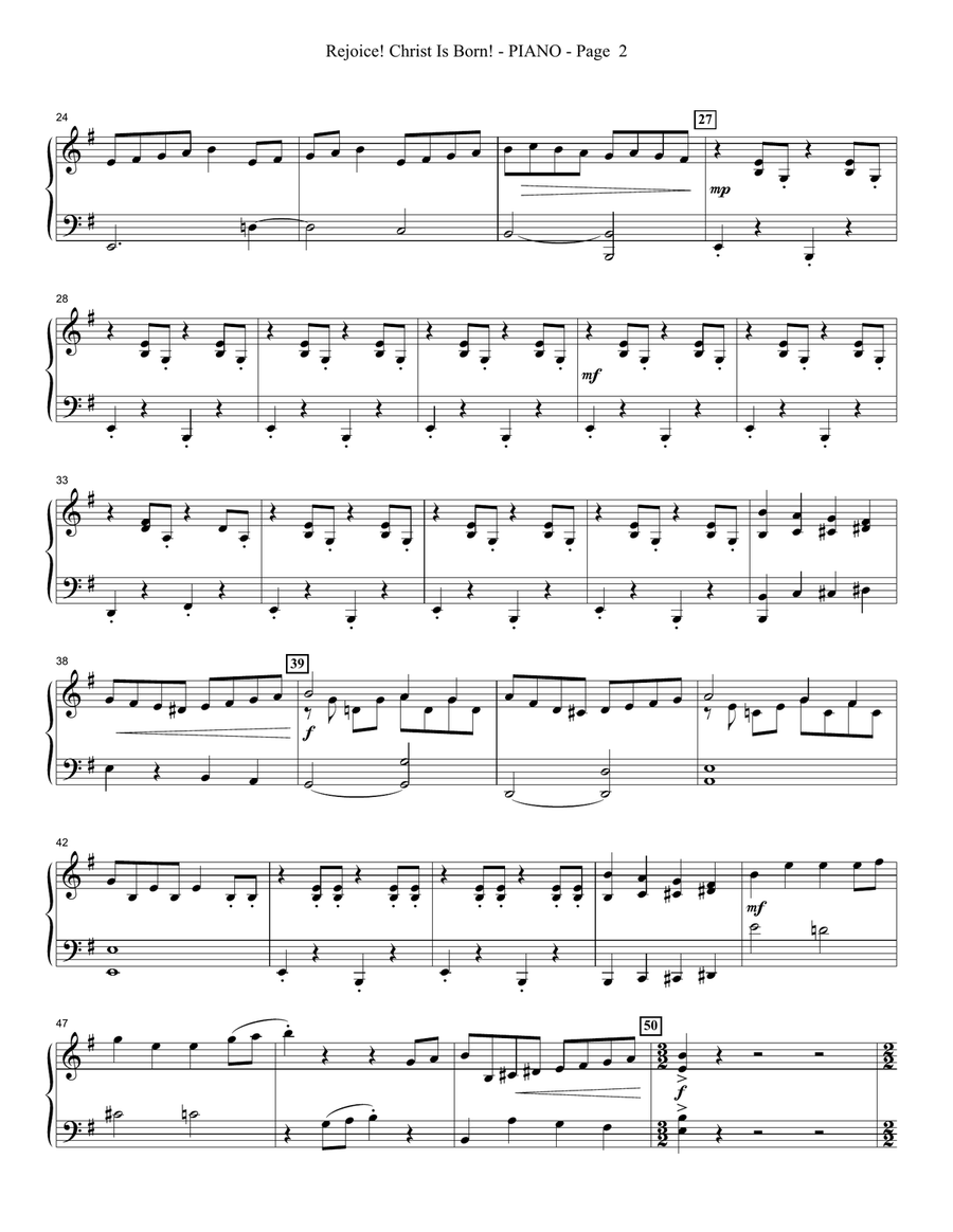 Rejoice! Christ Is Born! - Piano Choir scores gallery preview page 2