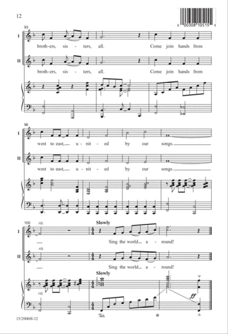Around the World...in About Three Minutes 2-Part scores gallery preview page 12