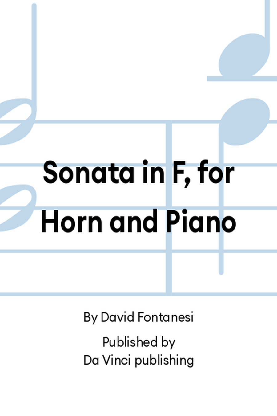 Sonata in F, for Horn and Piano Horn scores gallery preview page 1