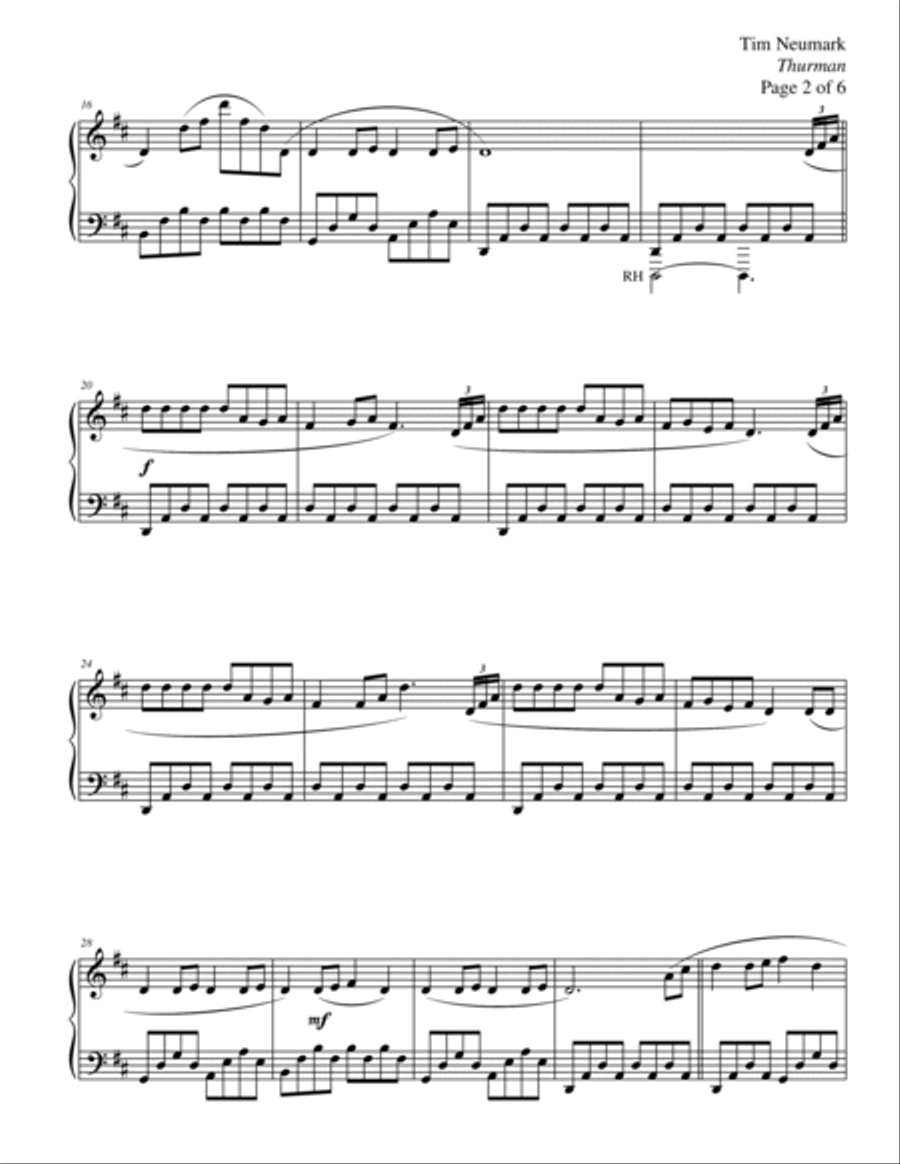 Thurman Thurman Piano Solo scores gallery preview page 2