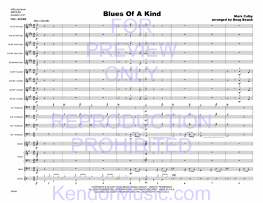 Blues Of A Kind (Full Score) Jazz Ensemble scores gallery preview page 3