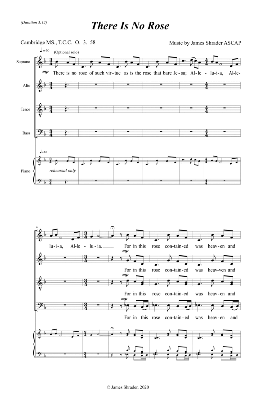 There Is No Rose Divisi scores gallery preview page 1