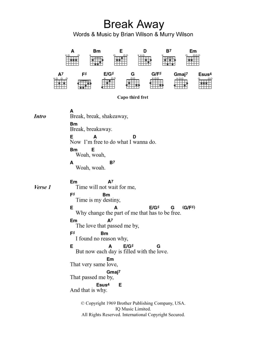 Break Away Acoustic Guitar scores gallery preview page 1