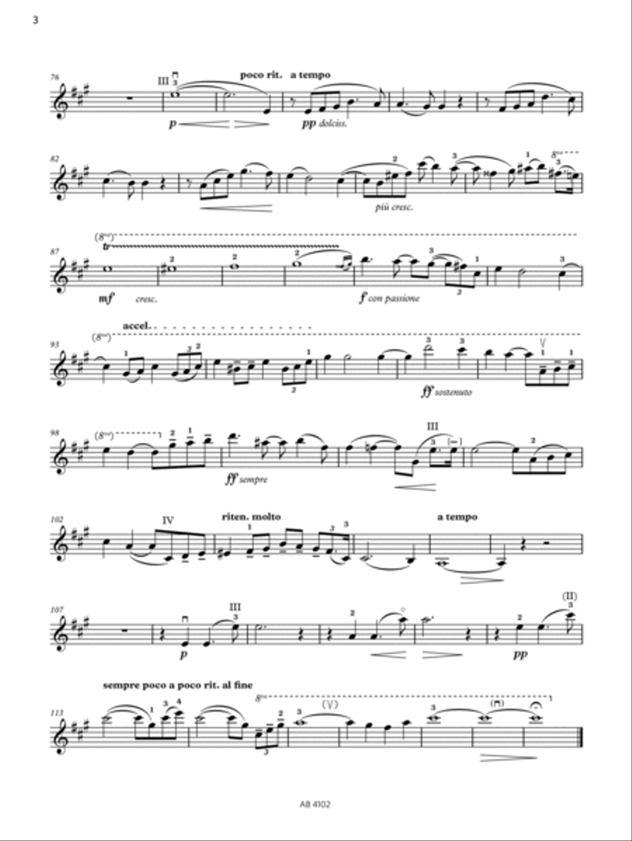 Romance (Grade 8, B1, from the ABRSM Violin Syllabus from 2024) Violin Solo scores gallery preview page 3