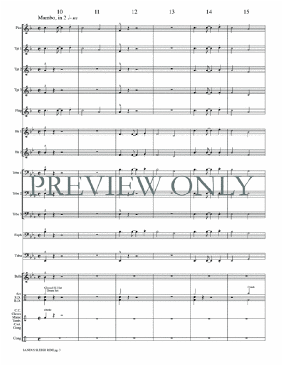 Santa's Sleigh Ride Santa's Sleigh Ride Small Ensemble scores gallery preview page 5
