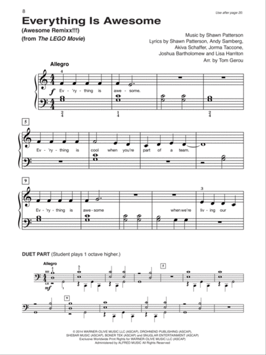 Alfred's Basic Piano Library: Popular Hits, Levels 1A & 1B (Value Pack) Piano Method scores gallery preview page 32