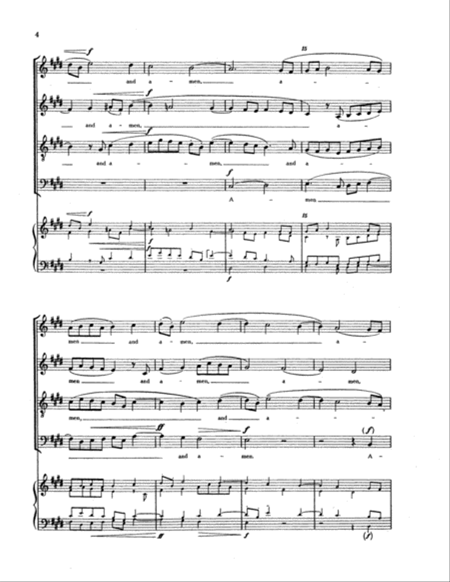 Amen and amen, alleluia 4-Part scores gallery preview page 4