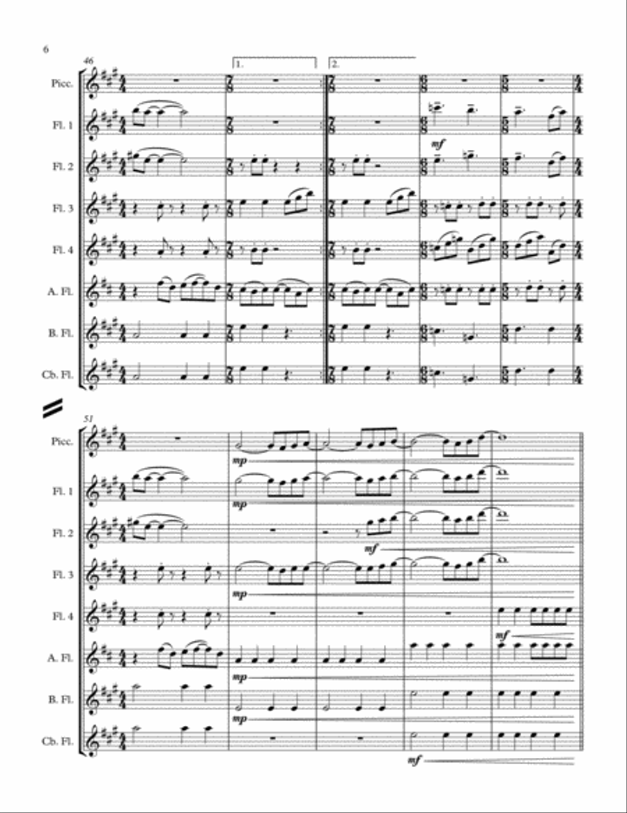 Here Comes The Sun Woodwind Ensemble scores gallery preview page 6