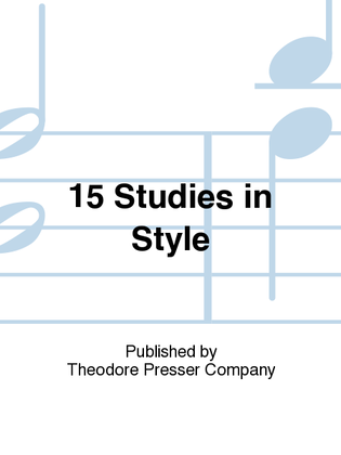 Book cover for 15 Studies in Style