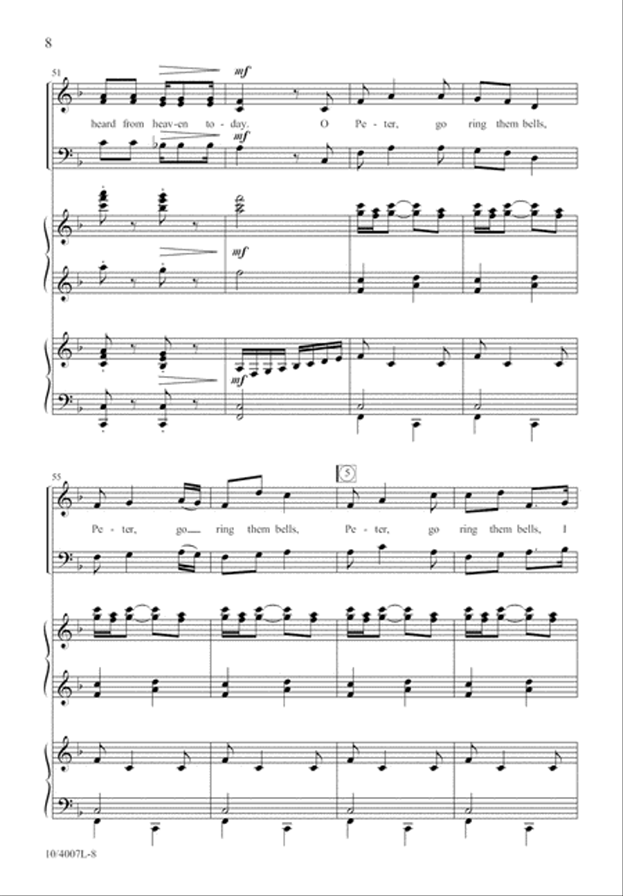 Peter, Go Ring Them Bells 3-Part scores gallery preview page 9